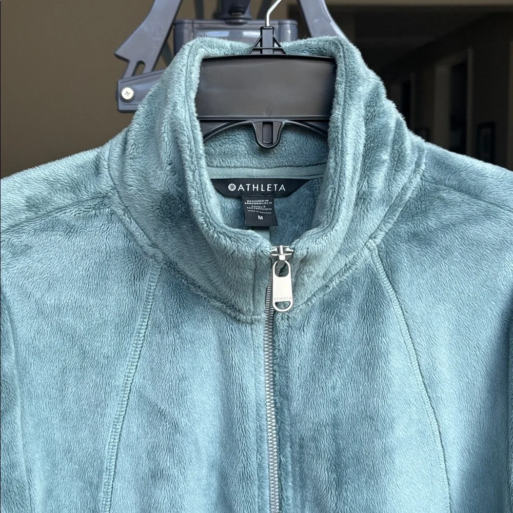 Athleta Karma Recover Stretch Full Zip Sage/Gray Jacket for Women (Medium) - Picture 4 of 9